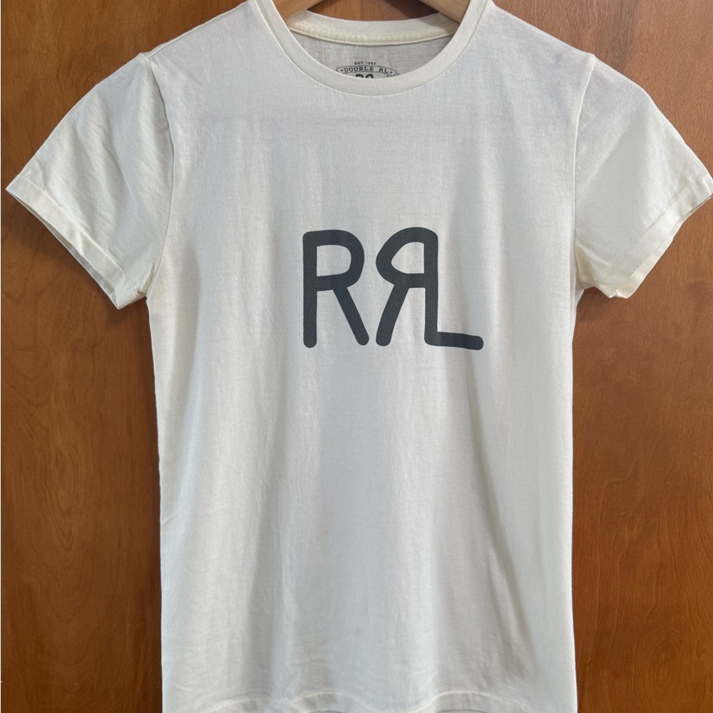 Ralph Lauren Double RL Women’s Cream Logo T-Shirt